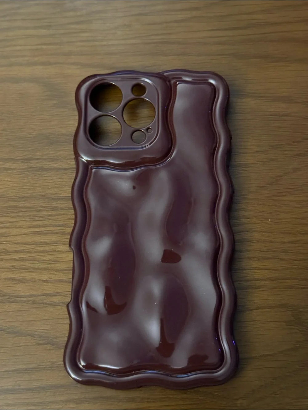 Blue Decorative Phone Case with Gold Swirl Design